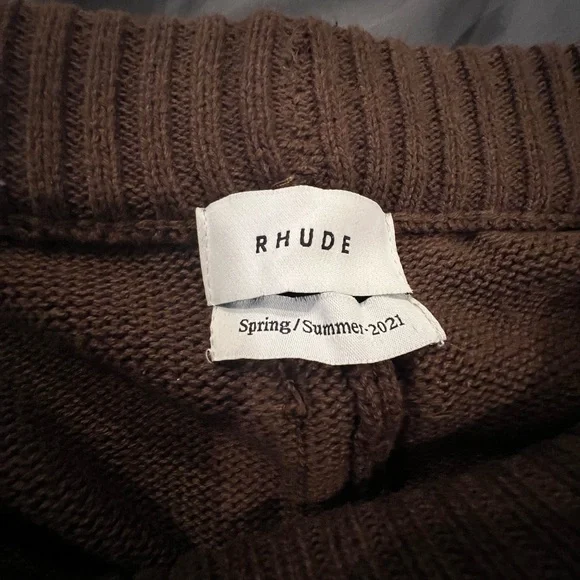 RHUDE Brown Cashmere Sweatpants
